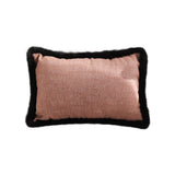 SOGA 35cm Mid-century Style Raised Embroidery Texture Edged Lumbar Throw  Pillow