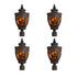 Vintage Lamp 4X 50.8cm Elegant Post Light with Aluminum and Glass Lantern Classic Outdoor Lighting