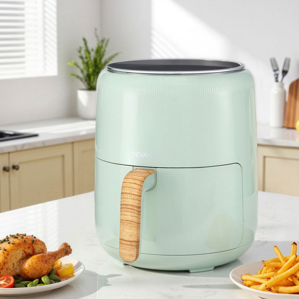 Devanti 5L Air Fryer Touch Control 1700W Green