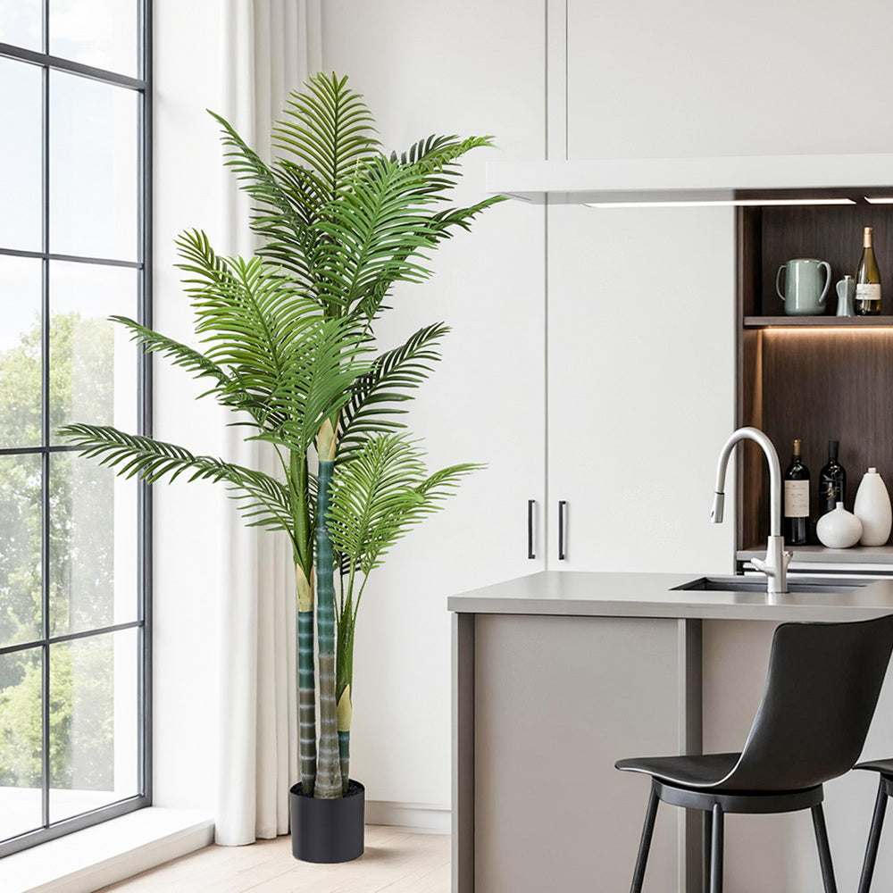 Artiss 180cm Artificial Palm Tree Faux Trees Indoor Decor Artificial Plants Lifelike Plant 1.8M