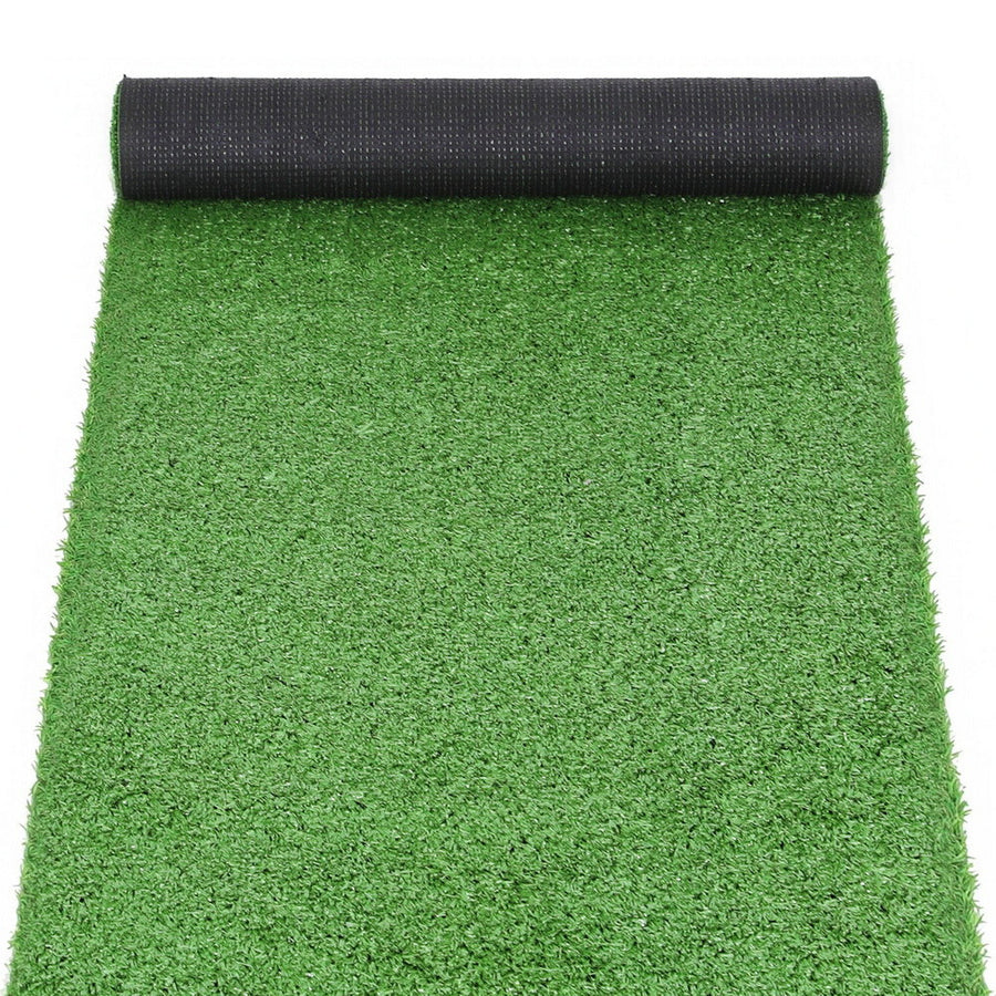 Prime Turf Artificial Grass Turf Rug Fake Grass 2 Rolls 15mm Height 50cm x 2m Indoor Outdoor Synthetic Grass Mat Carpet with Drainage Holes Plastic Plant