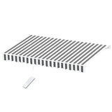 Instahut Retractable Folding Arm Awning Motorised Sunshade 4.5Mx3M Grey White