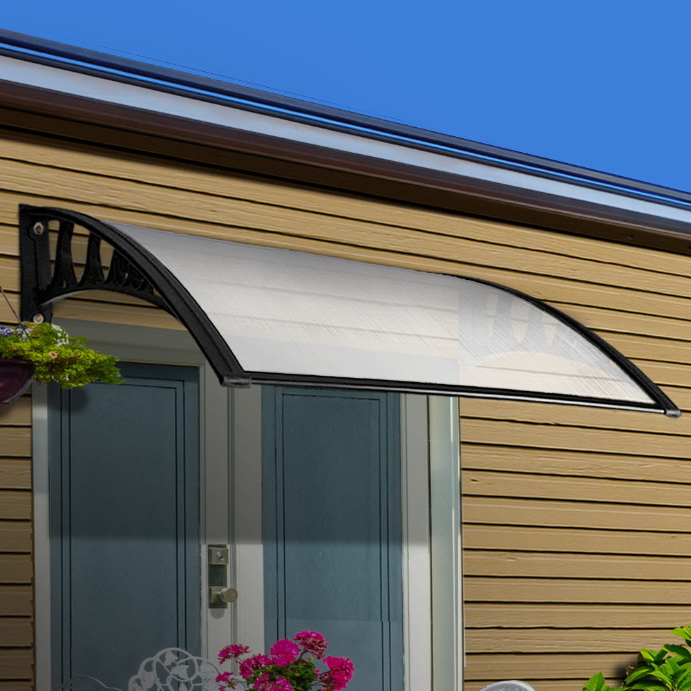 Instahut Window Door Awning 1mx1.5m Transparent