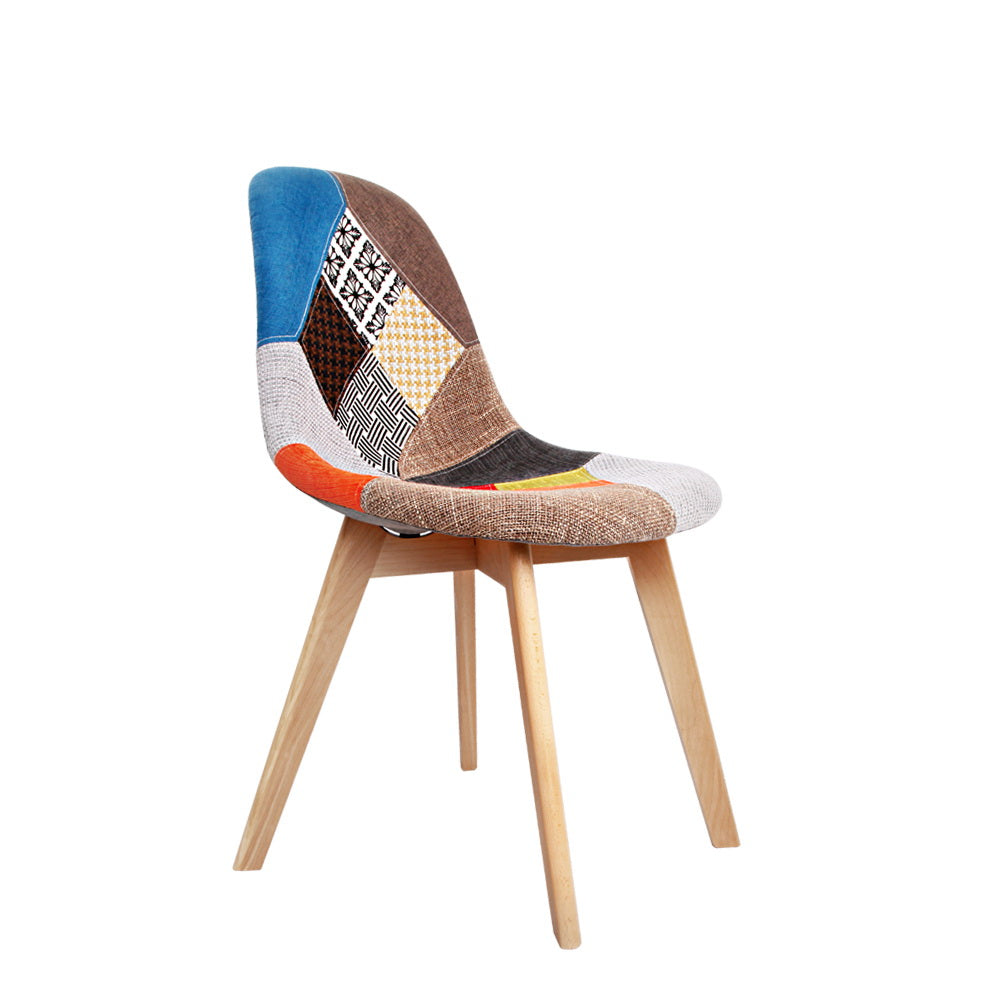 Artiss Dining Chairs Set of 2 Fabric Retro Replica DSW