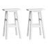 Artiss Bar Stools Kitchen Counter Stools Wooden Chairs White x2