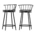 Artiss 2x Bar Stools Swivel Metal Chairs