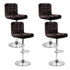 Artiss 4x Bar Stools Leather Gas Lift Brown