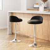 Artiss 2x Bar Stools PU Leather Gas Lift Black
