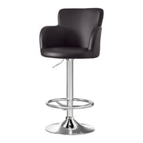Artiss 1x Leather Bar Stools Swivel Adjustable Gas Lift PU Counter Chairs Brown