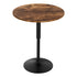 Artiss Height Adjustable Bar Table 360 Swivel Round Gaslift Design 60cm Rustic Brown Black