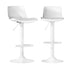 Artiss Bar Stools Kitchen Swivel Gas Lift Stool Leather Dining Chairs White x2
