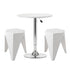 Artiss Bar Stools and Table Set 3PCS Dining Desk Kitchen Chairs Cafe Pub White