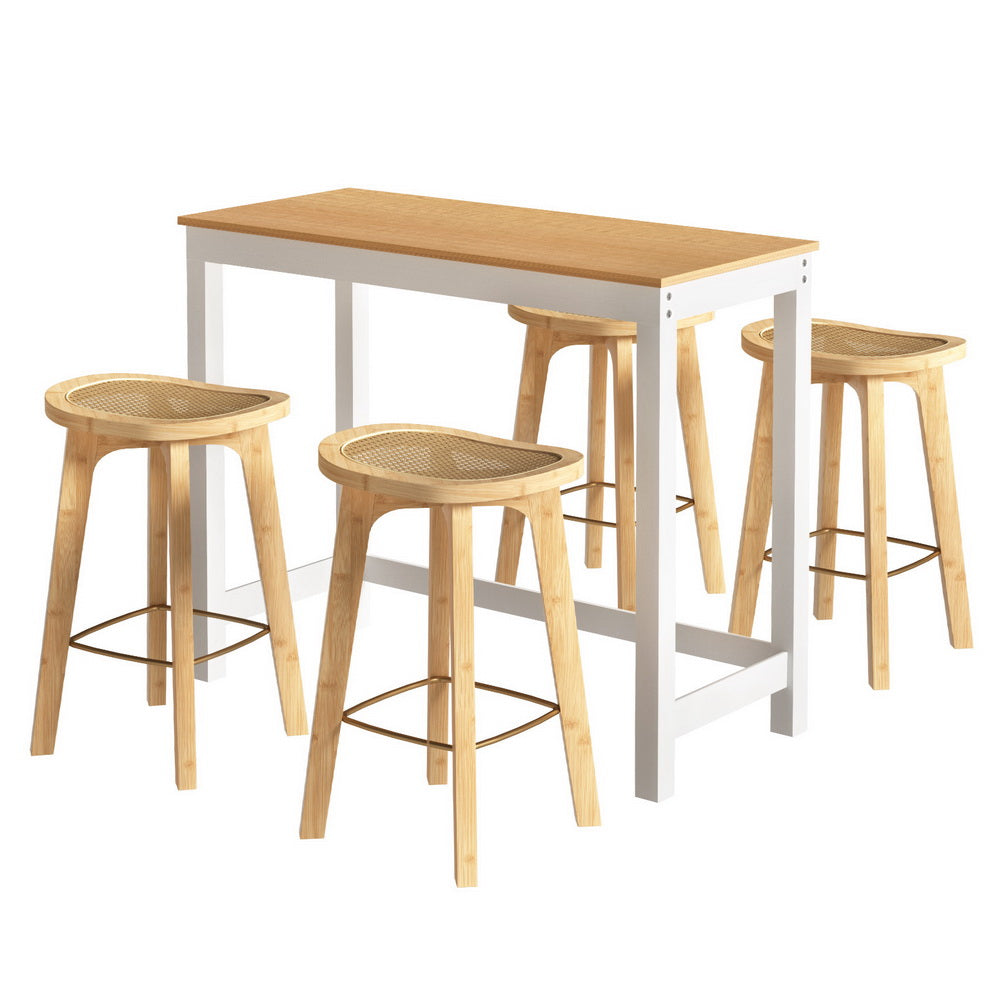Artiss Bar Table and Stools Set Dining Desk Kitchen Chairs Cafe Pub