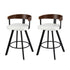 2x Artiss Bar Stools Swivel Kitchen Chairs Metal Legs Bentwood Counter White PU