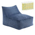 Artiss Bean Bag Chair Cover with Filler Soft Corduroy DIY Stuffed Animal Storage Bean Bag for Adults, Washable Lazy Sofa for Living Room Bedroom, Blue
