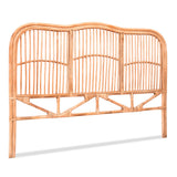Artiss Bed Headboard Queen Bedhead Rattan - NERO Pine