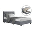 Artiss Bed Frame King Single Size Gas Lift Grey VILA