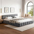 Artiss Queen Size Bed Frame Plush Soft Headboard Velvet Platform Base for Modern Bedrooms Grey