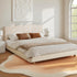 Artiss Double Bed Frame Cloud Headboard Boucle Fabric Mattress Platform Base White