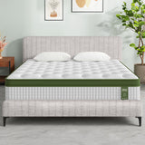 Artiss BedStory King Bed Frame with Mattress Set Platform Base Pocket Coil Linen Upholstered