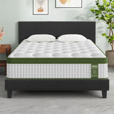 Artiss BedStory Queen Bed Frame Mattress Set Platform Upholstered Hybrid Pocket Coil