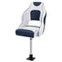Seamanship Captain Bucket Boat Seats Flip Up Bolster Swivel 15cm Padding with Adjustable Pedestals 55–75cm Blue