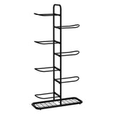 Everfit Ball Storage Rack Sports Equipment Organizer 7-Tier Holder for Garage Gym Black