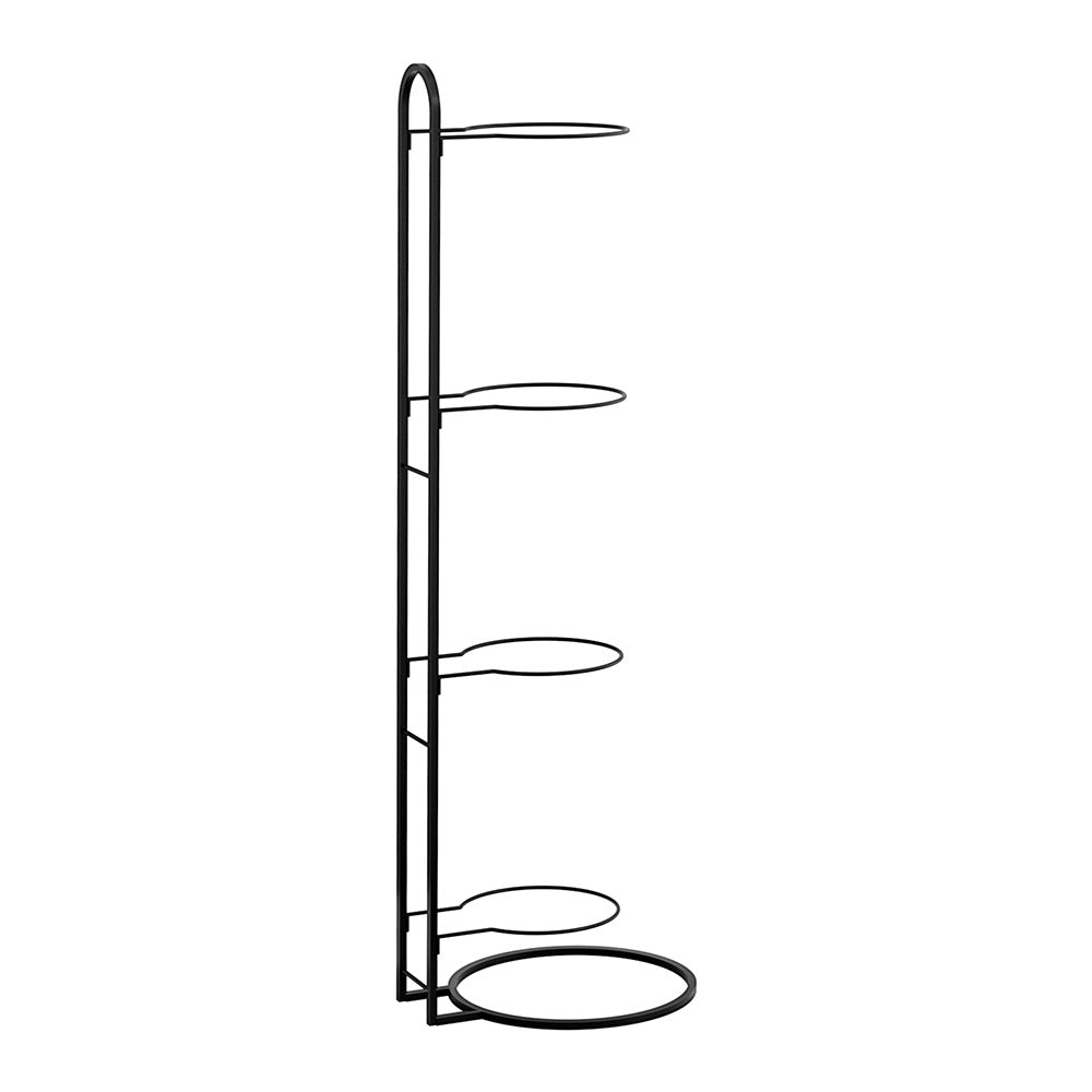 Everfit Ball Storage Rack Sports Equipment Organizer 4-Tier Holder for Garage Gym Black
