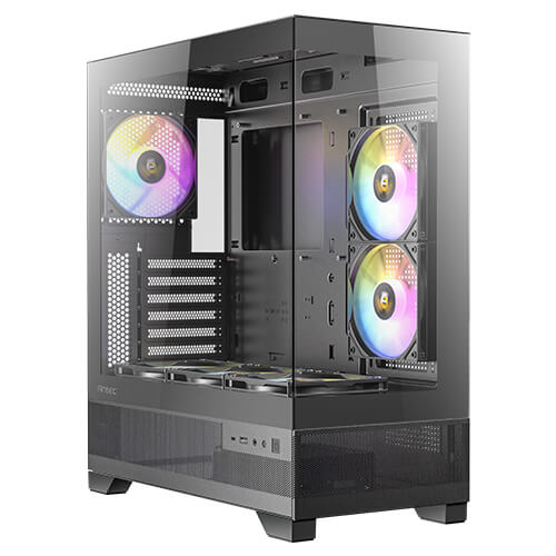 Antec CX700 ARGB - Black, Mid Tower, ATX/Micro-ATX/ITX, 270Â° Tempered Glass, USB-C, 3Ã— ARGB PWM Fans, 360mm Radiator, 1Yr Wty