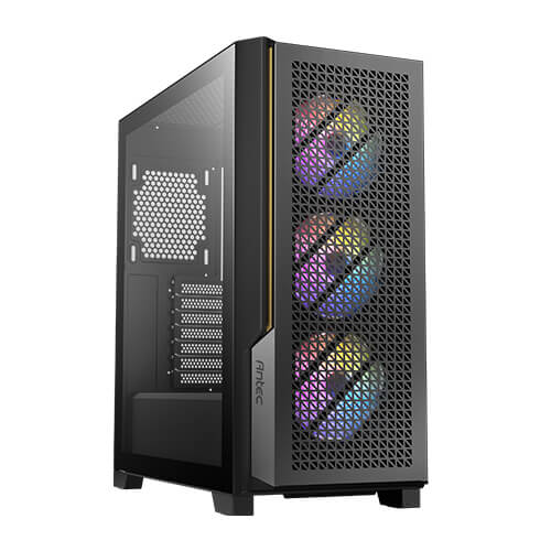 Antec P20C ARGB - Black, Mid Tower, E-ATX/ATX/Micro-ATX/ITX, Tempered Glass, USB-C, 3Ã— ARGB Fans, 360mm Radiator, 2Yr Wty