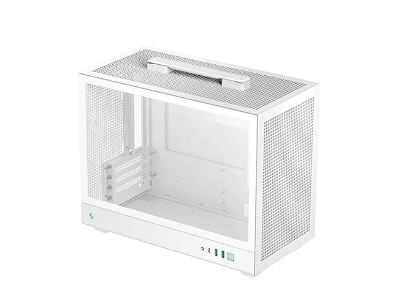 DeepCool CH160 PLUS WH Portable Micro-ATX Compact Case, USB3.0Ã—2, Gen2 Type-C x1, Audio/MicÃ—1
