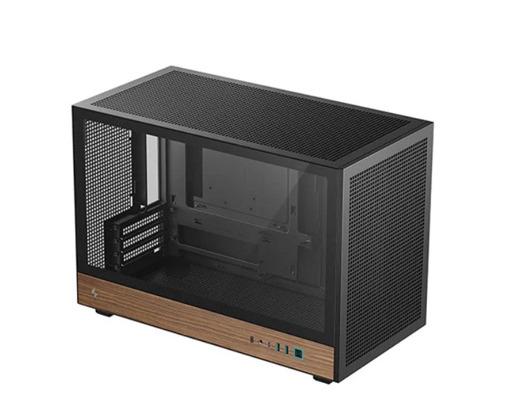 DeepCool CH260 Wood High Airflow Compact Micro-ATX Wood Grain Case.USB3.0Ã—2ã€Gen2 Type-C x1ã€Audio/MicÃ—1