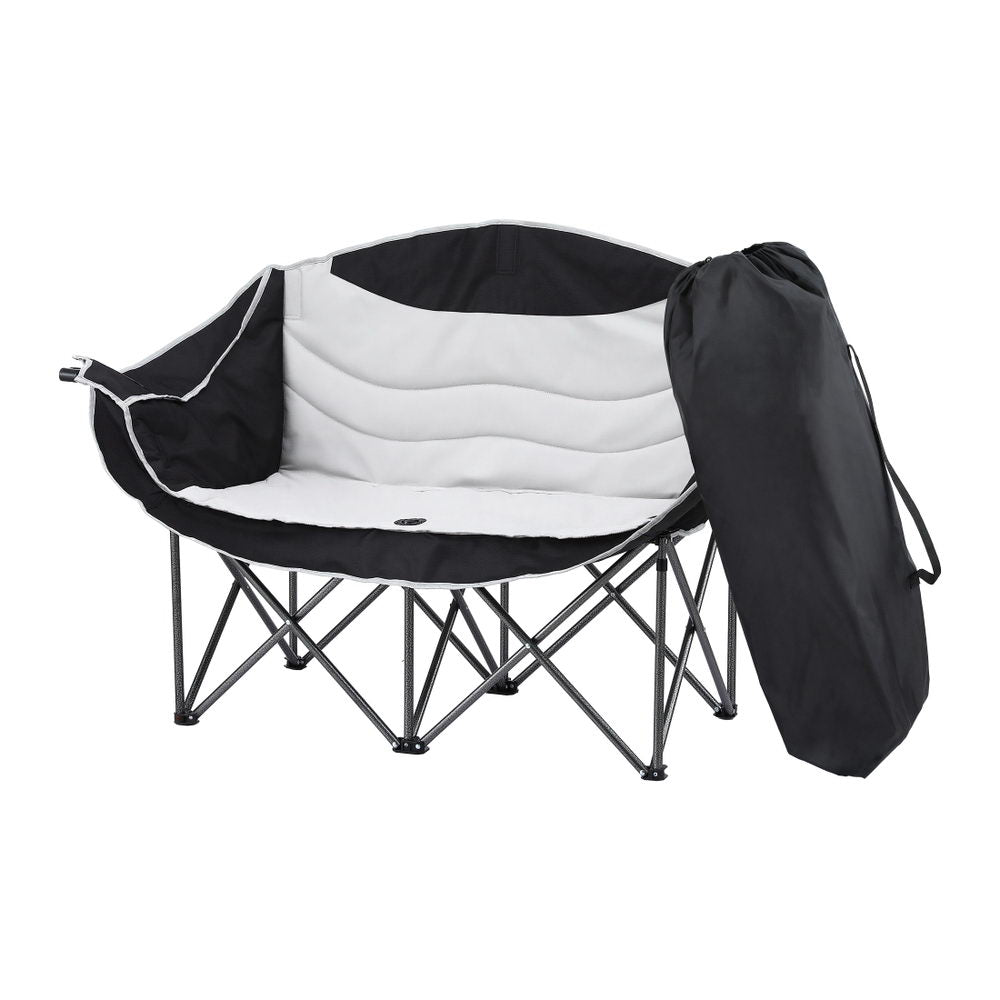 Weisshorn Camping Chair Double Folding Moon Chair Portable Seat 240KG