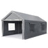 Instahut 3x6m Carports Canopy Tent Portable Garage Outdoor Steel Shelter Grey