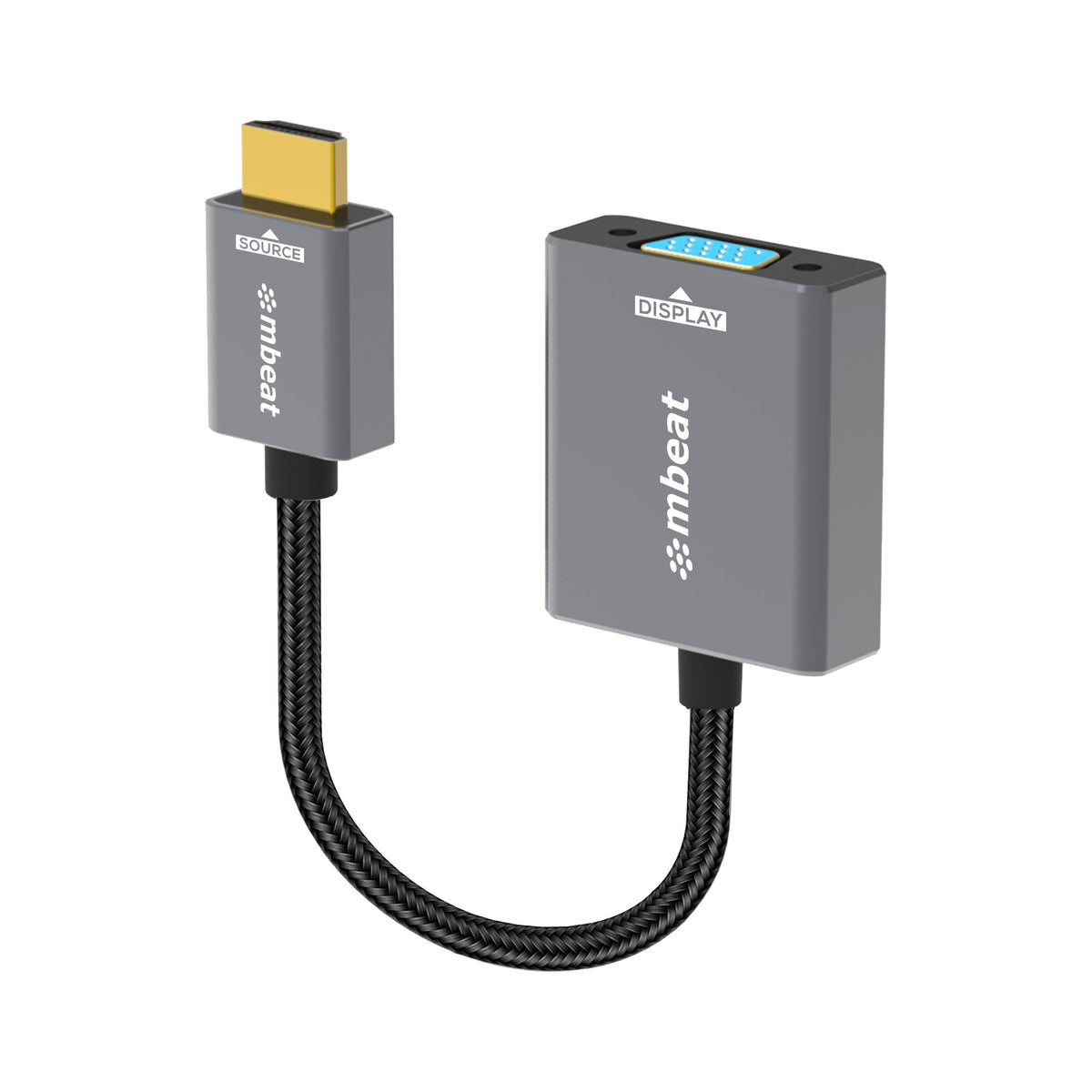 mbeatÂ® Tough Link HDMI to VGA Adapter  HDMI Support Version: 2.1  Cable Length: 15cm  Up to 1080p@60Hz (1920Ã—1080).Package Weight: 61.7g
