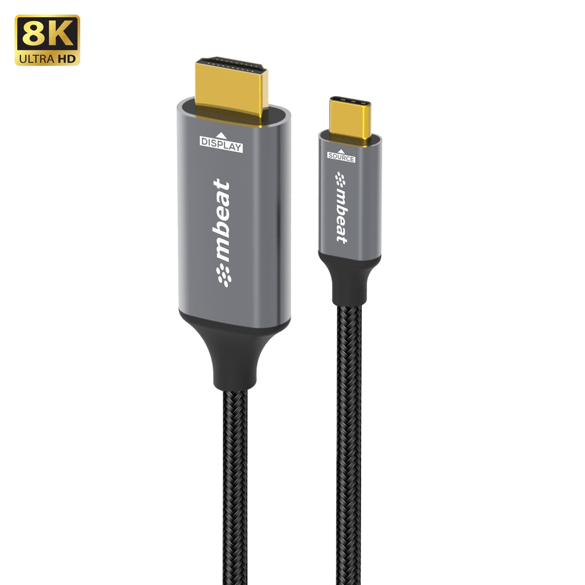 mbeatÂ® Tough Link 8K 1.8m USB-C to HDMI Cable  Host Interface: USB-C Output Interface: HDMI USBC-C HDMI  Package Weight: 101.3g