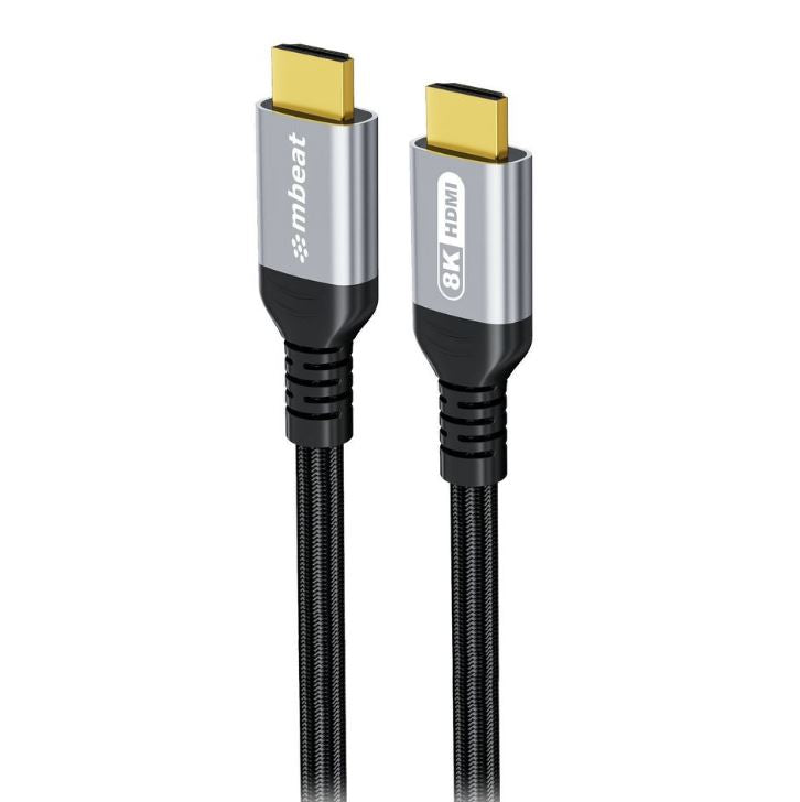 mbeatÂ® Tough Link 3m Certified 8K HDMI Cable - Space Grey HDMI 2.1 (male) to HDMI 2.1 (male) 48Gbps 51g