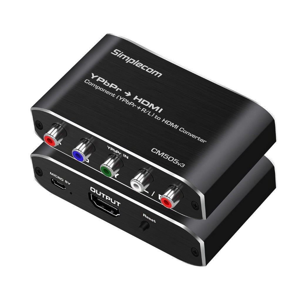 (LS)Simplecom CM505v3 Component (YPbPr + Stereo R/L) to HDMI Converter Full HD 1080p