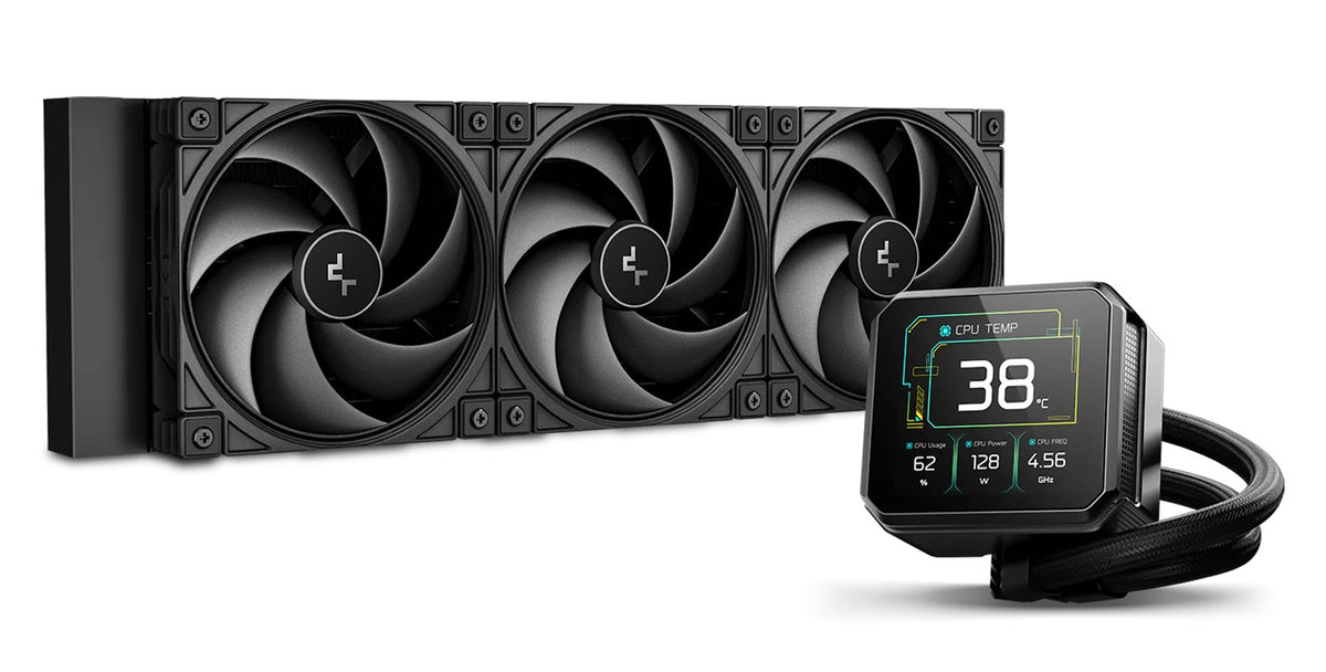 DeepCool SPARTACUS 360 Fully Customisable 6th Gen Liquid Cooler with Silent Ring Fansï¼Œ 3.4' LCD