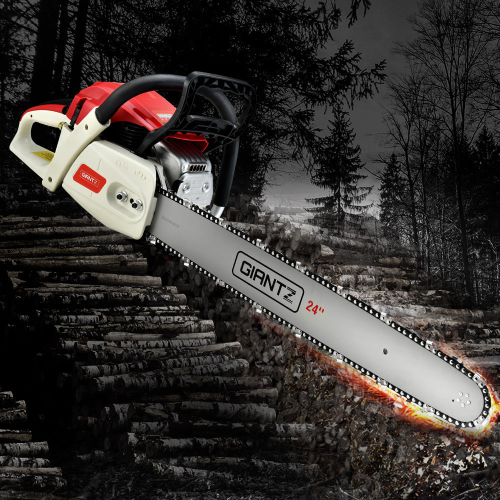 Giantz Chainsaw Petrol 92CC 24" Bar Commercial E-Start Pruning Chain Saw,Giantz Chainsaw Petrol 92CC 24" Bar Commercial 