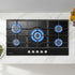Devanti 90cm Gas Cooktop 5 Burner LPG NG Tempered Glass Hob Black