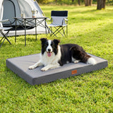 i.Pet Dog Bed Large Water-resistant Egg Crate Foam Orthopedic Pet Mat Grey