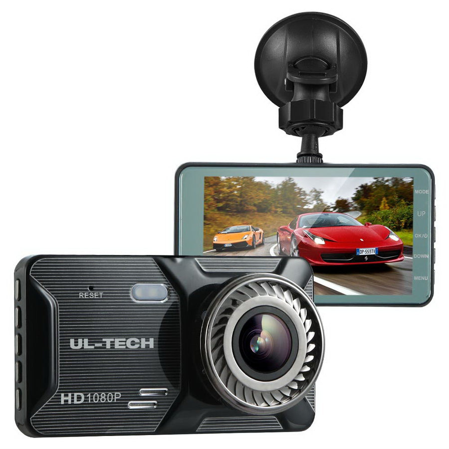UL-tech Dash Camera 1080P 4" Front Rear Cam,UL-tech Dash Camera 1080P 4" Front Rear View Dual Cam Car DVR Reverse Record