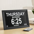 Artiss 10" Digital Day Clock Alarm Calendar Dementia Date Week Desk Clocks Black