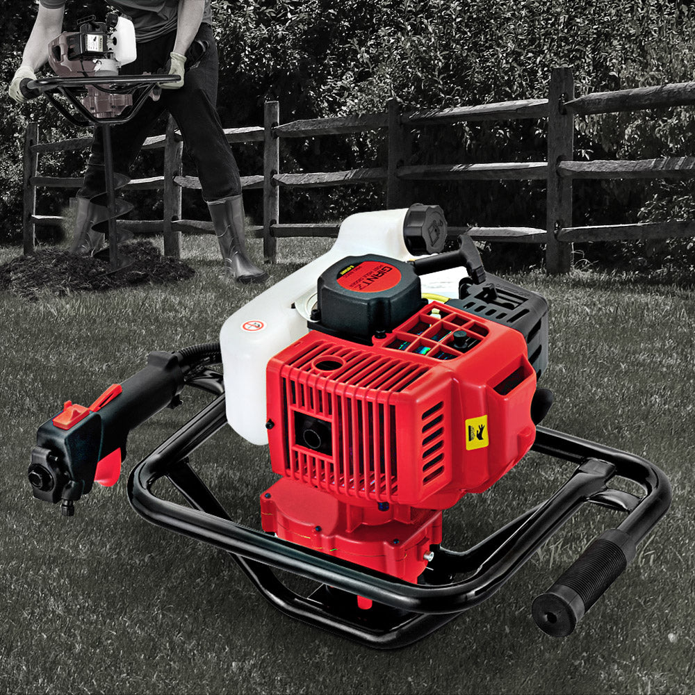 Giantz 65CC Post Hole Digger Motor Only Petrol Engine Red