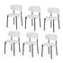 Artiss Dining Chairs Set of 6 Sherpa Boucle White