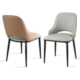 Artiss 2x Dining Chairs Hollow PU Leather Kitchen Lounge Cafe Accent Chair Grey