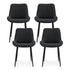 Artiss 4x Dining Chairs Retro PU Leather Kitchen Lounge Cafe Accent Chair Black