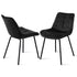 Artiss 2x Dining Chairs Velvet Tufted Kitchen Lounge Cafe Accent Chair Black