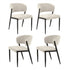 Artiss Dining Chairs Set of 4 Linen Fabric Soft Upholstered Chairs Beige
